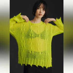 Anthropologie the posey stitchy distressed sweater